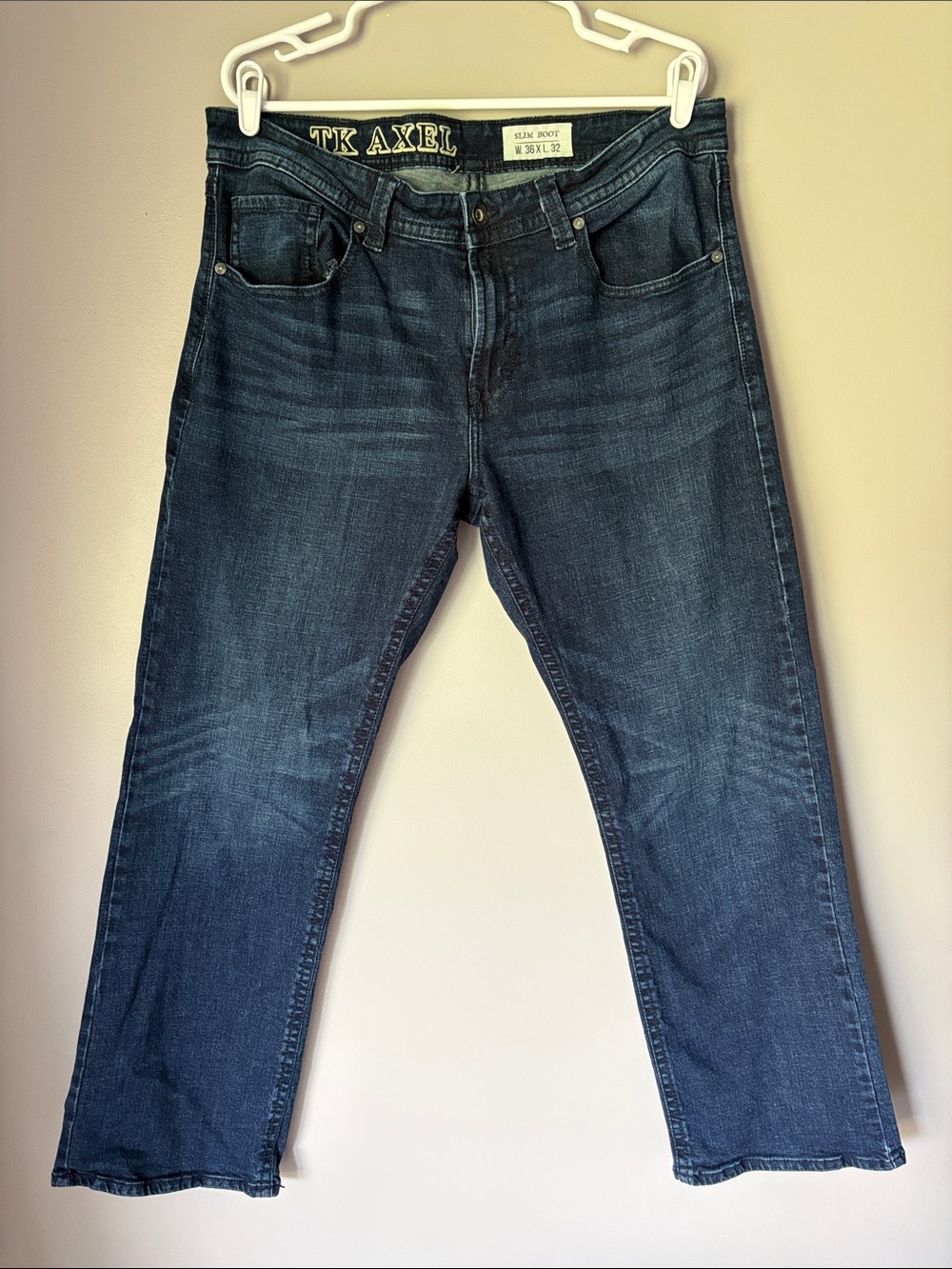 TK AXEL Men's Slim Bootcut Heavy Duty Work Jeans